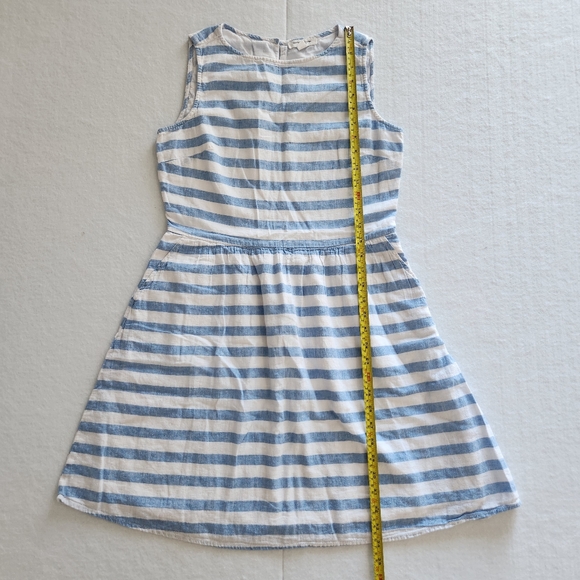 beachlunchlounge Blue and White Striped Casual Dress Size Small - Picture 8 of 13